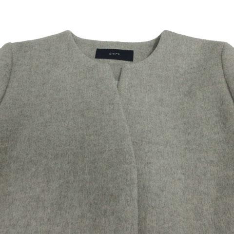 シップス SHIPS SUPER140キーネックショートコート 314-15-0454 起毛