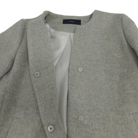 シップス SHIPS SUPER140キーネックショートコート 314-15-0454 起毛
