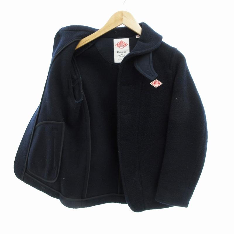 ダントン DANTON ウールモッサコート ジャケット ロゴ パッチ くるみ