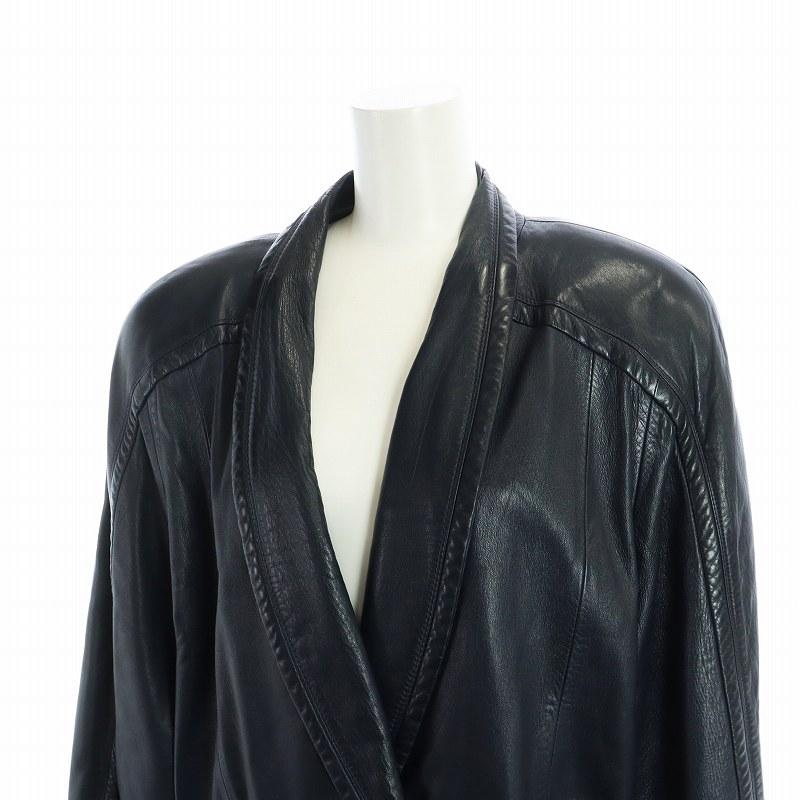 ピエール バルマン PIERRE BALMAIN レザー コート ショールカラー 長袖