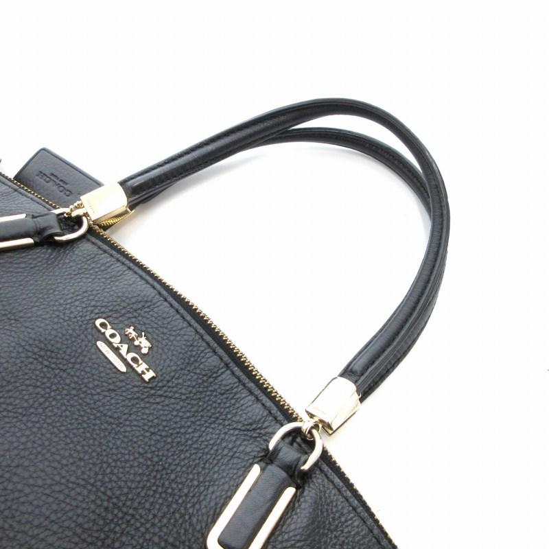 COACH（コーチ） ハンドバッグ ショルダー 2WAY レザー ロゴ 黒