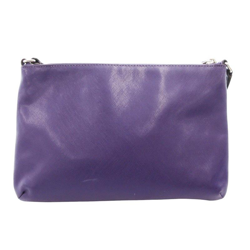 COACH（コーチ） ショルダーバッグ ポーチ付き ロゴ PVC レザー 紫