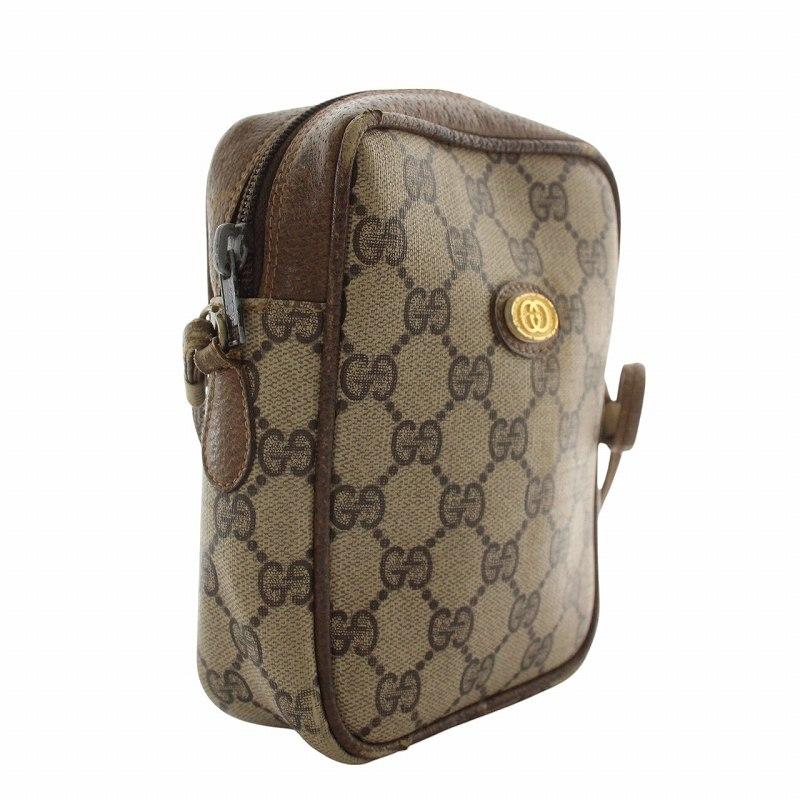 GUCCI（グッチ） ショルダーバッグ ポシェット ミニ PVC レザー GG