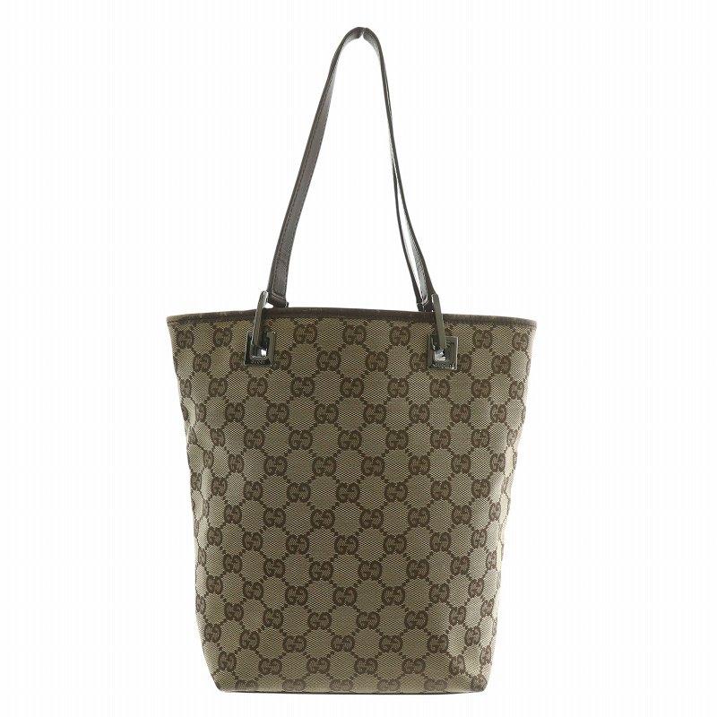 GUCCI（グッチ） トートバッグ ハンド キャンバス レザー GG柄 総柄