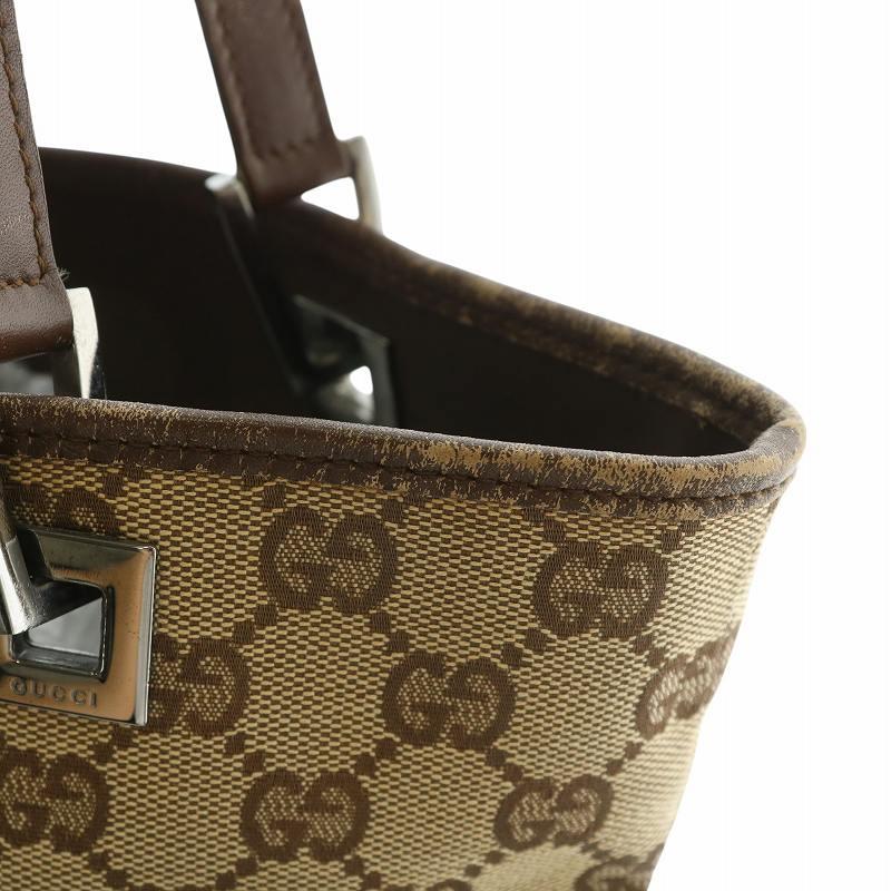 GUCCI（グッチ） トートバッグ ハンド キャンバス レザー GG柄 総柄