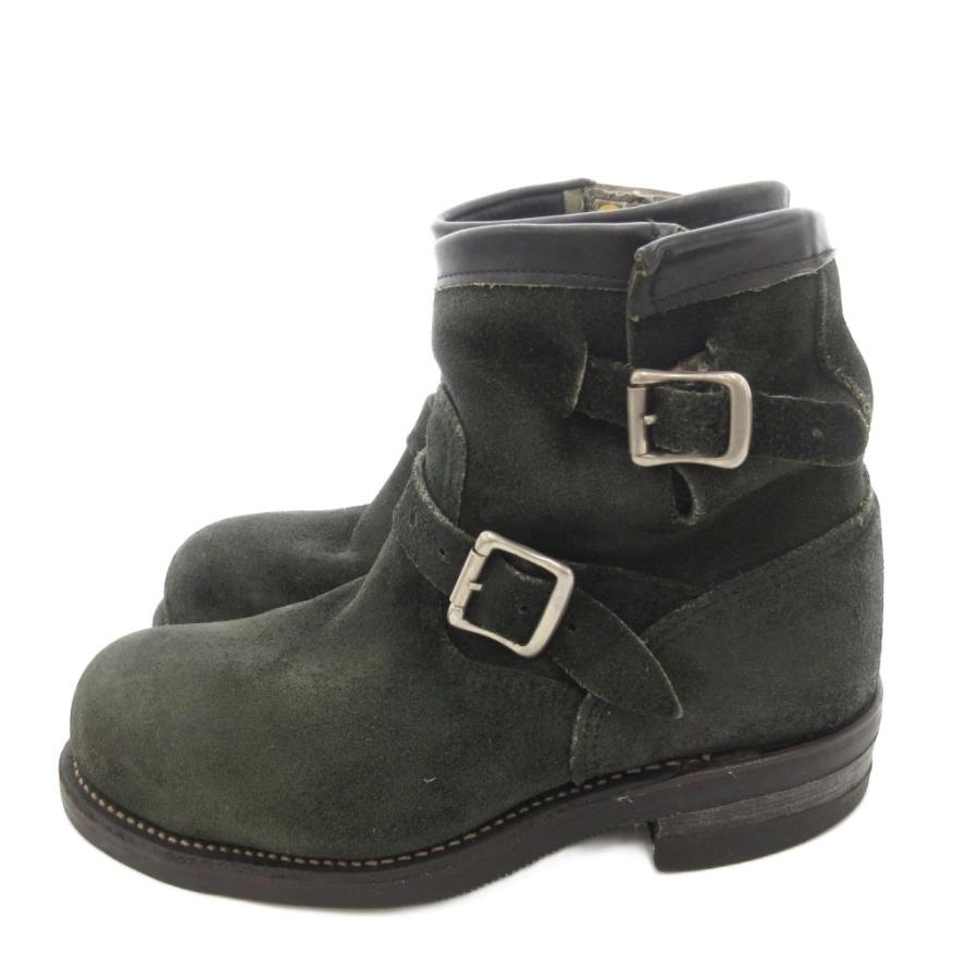 チペワ CHIPPEWA エンジニアブーツ スエード ショート 8E 黒 ブラック