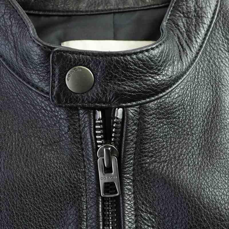 COACH（コーチ） シングル ライダースジャケット レザージャケット