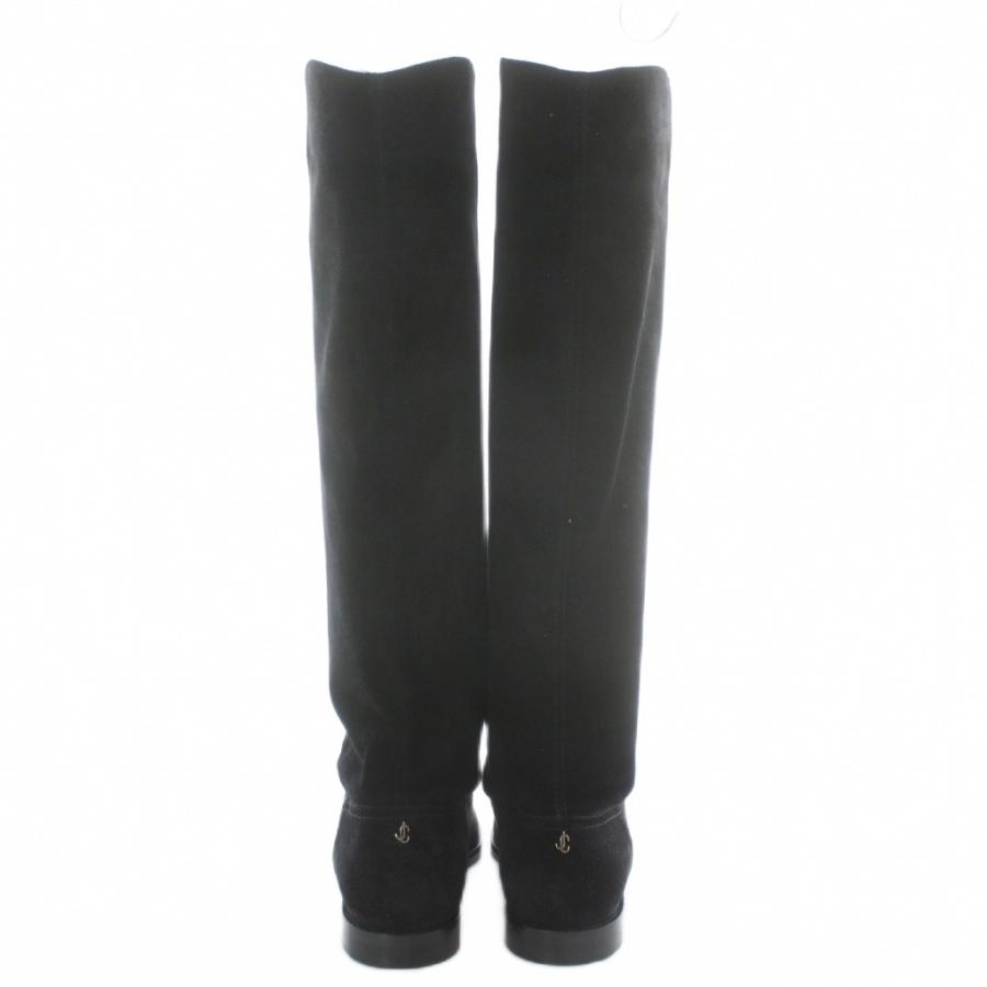 ジミーチュウ JIMMY CHOO BREE FLAT ロングブーツ スエード ラウンド