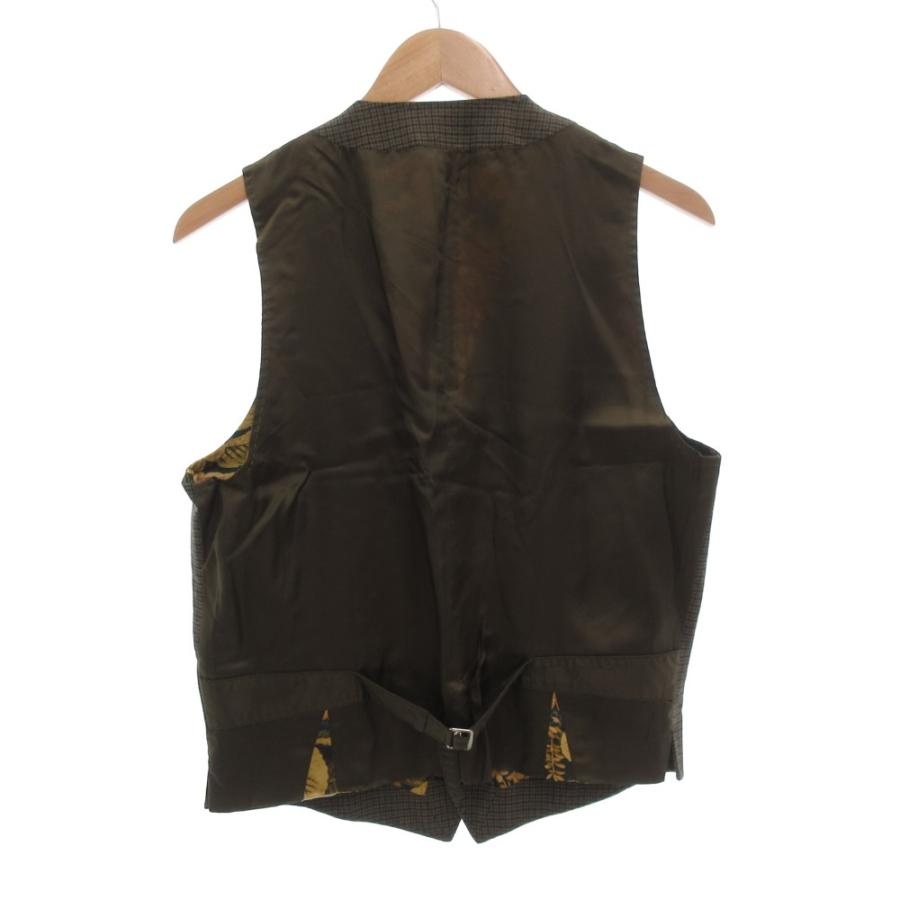 Paul Smith（ポール・スミス） ベスト ジレ L チェック 総柄 裏地花柄