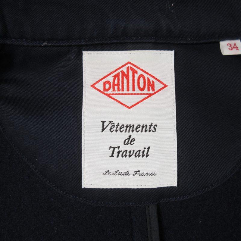 ダントン DANTON Pコート ピーコート ロング フード付き 34 XS 紺