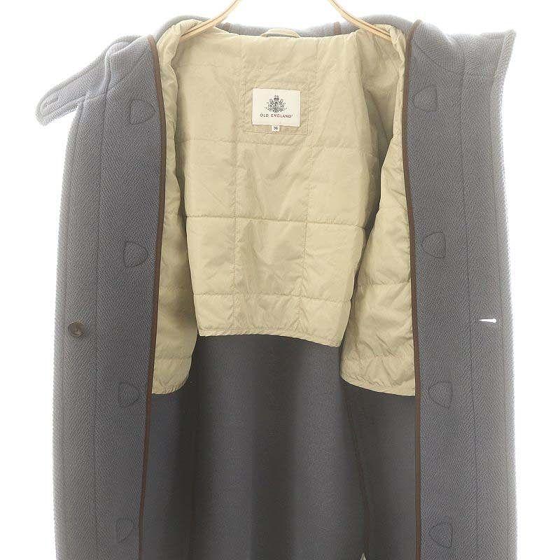 オールドイングランド OLD ENGLAND ダッフルコート 中綿 36 ブルー /HK