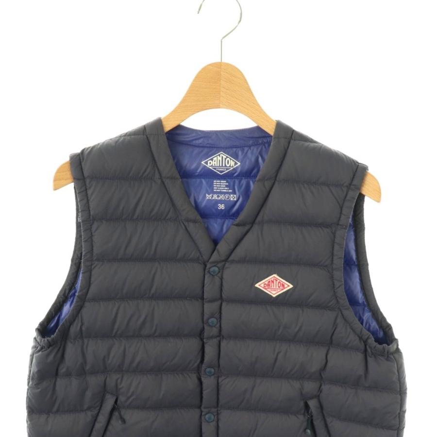 ダントン DANTON JD-8750 インナーダウンベスト 前開き 36 ネイビー