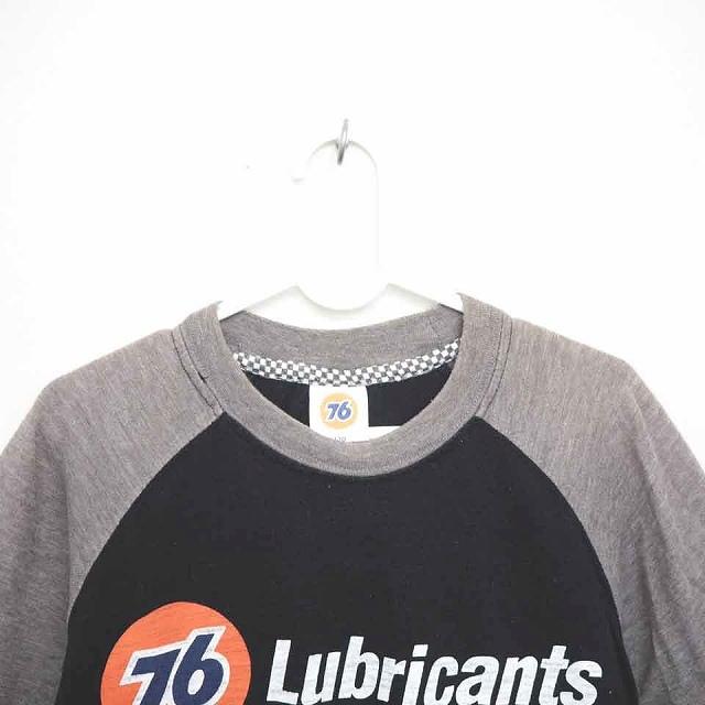 76 lubricants 子供服 Tシャツ カットソー 丸首 英字 プリント