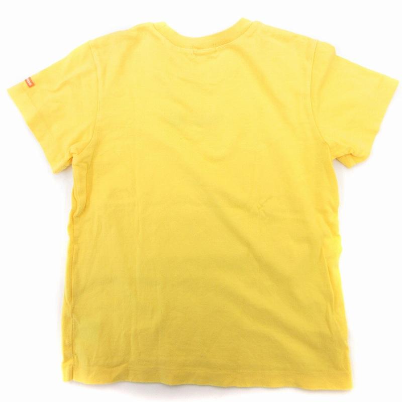 ミキハウス mikihouse 3点セット トレーナー Tシャツ 半袖 ロゴ 130 黄