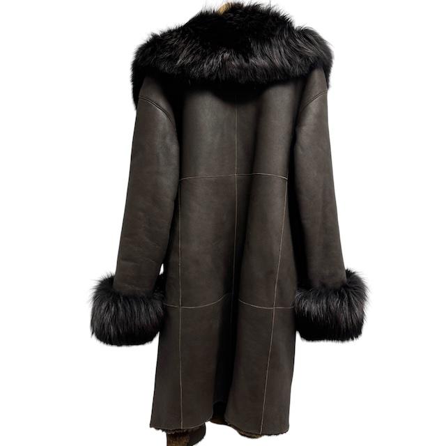 ソニアリキエル SONIA RYKIEL リアルムートンコート 羊革 フォックス