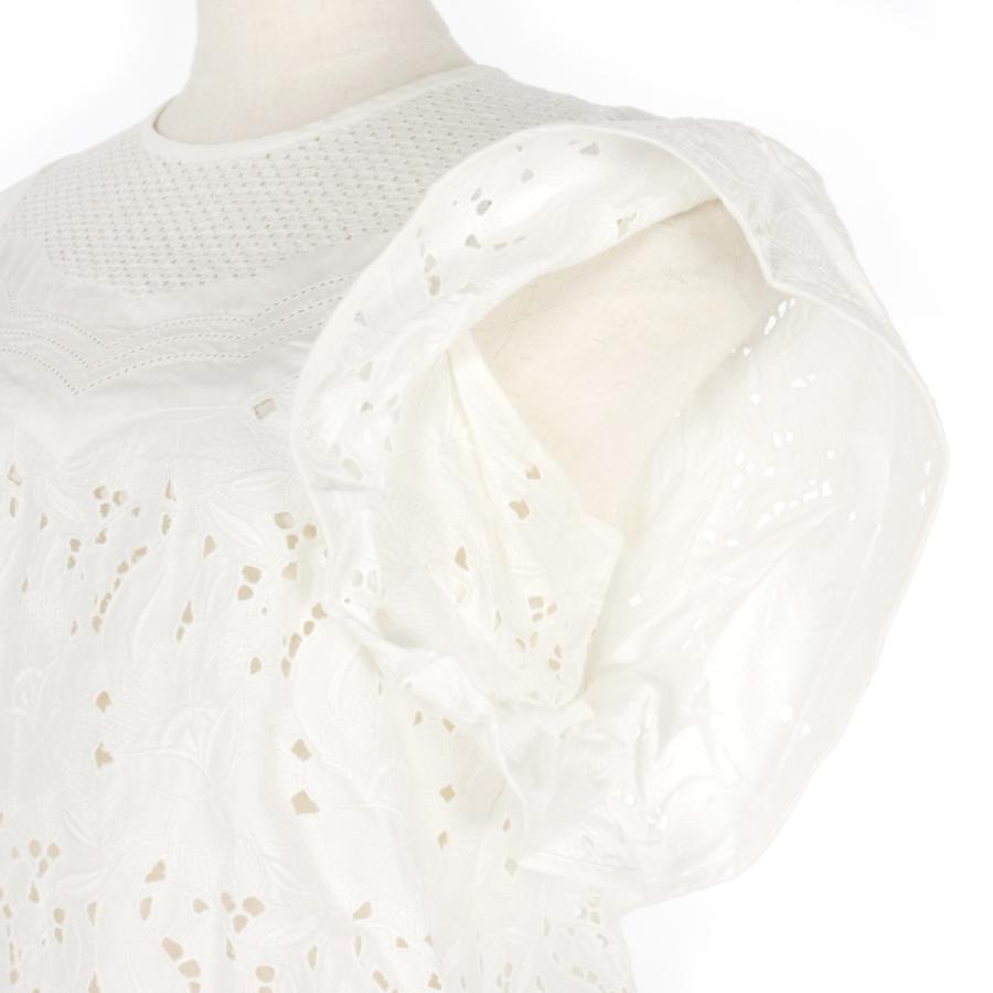 マメクロゴウチ Mame Kurogouchi フローラル カットワーク レース