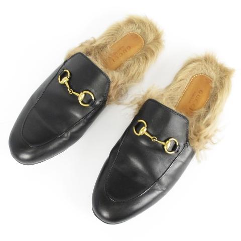 GUCCI（グッチ） プリンスタウン リ エディション レザー スリッパ