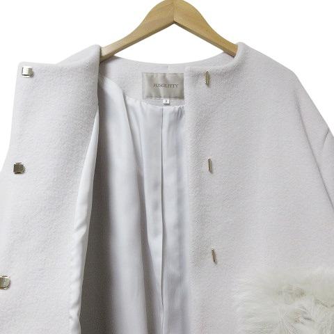 ジャスグリッティー JUSGLITTY 23AW ポケットファーミディコート ノー