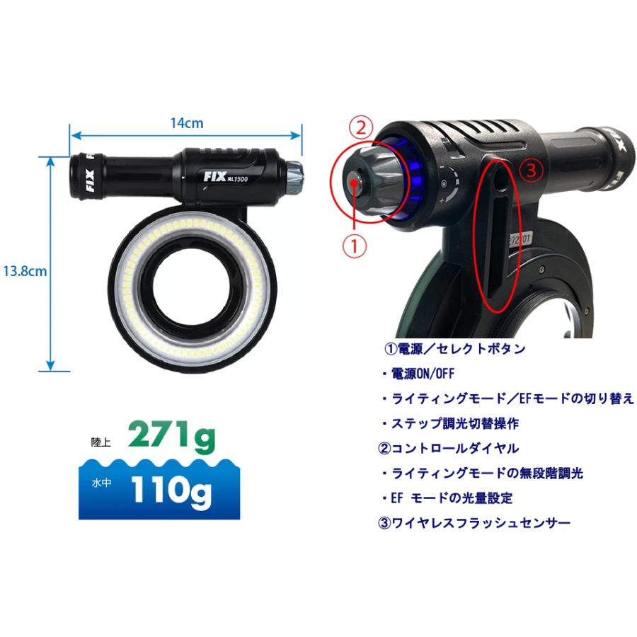 Fisheye Fisheye FIX リングライト RL 1500 #30614 ダイビング