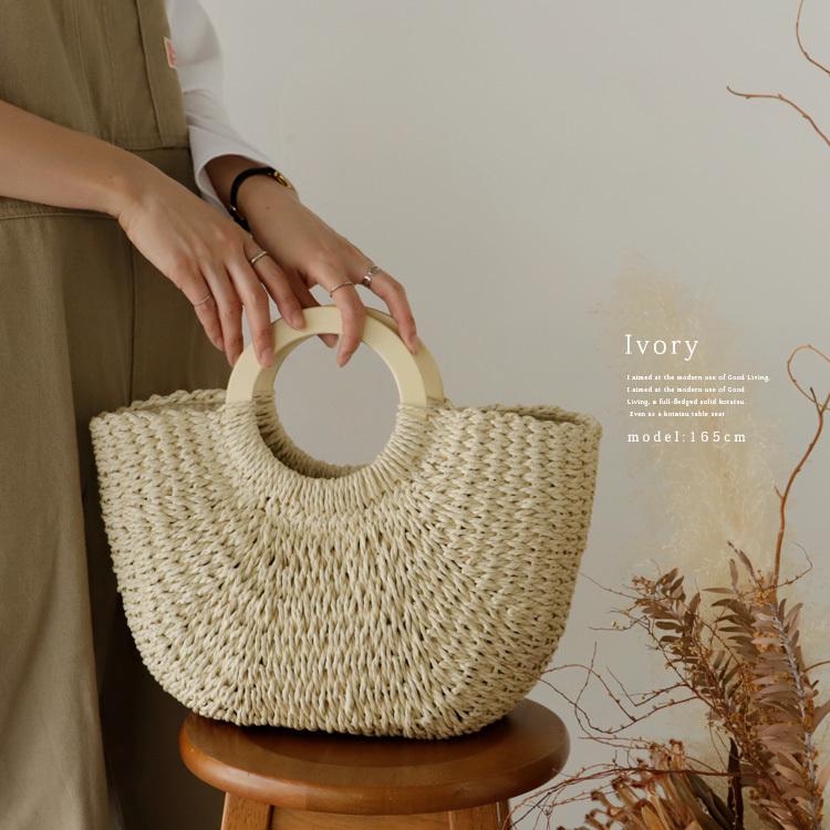 VitaFelice（ヴィータフェリーチェ） かごバッグ レディース ウッド