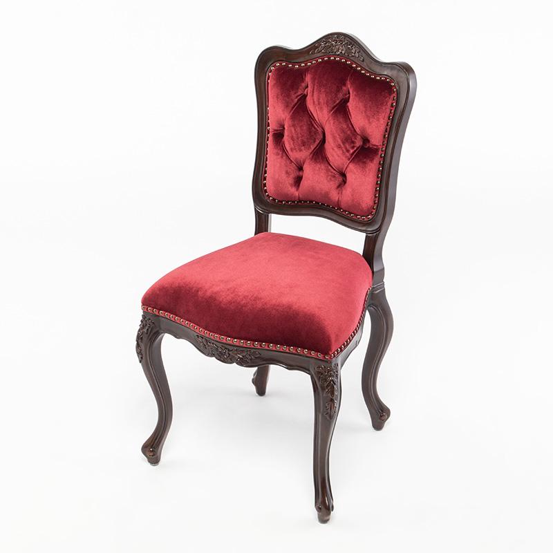 ✦90s✦ロココ調 イタリア製ダイニングチェア アンティーク ベロア