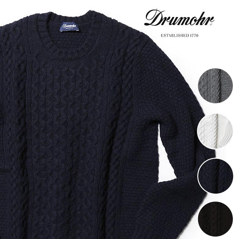 DRUMOHR（ドルモア） ニット ケーブル ミドルゲージ クルーネック
