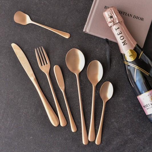 カトラリーセット ネットピンクゴールド ナイフ フォーク スプーン