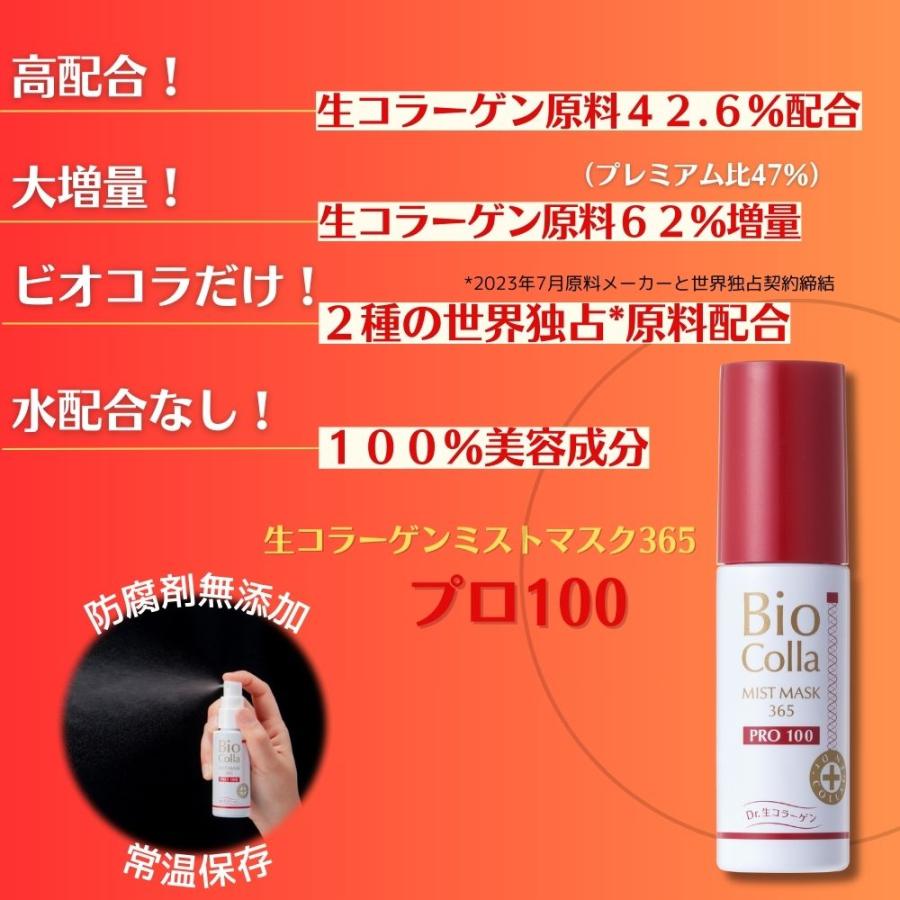 公式】BioColla 生コラーゲン PCミストマスク365 プロ100 コメ発酵液