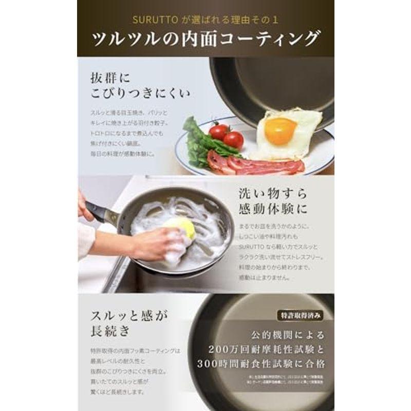 スルッと 長持ち SURUTTO フライパン 26cm IH対応 こびりつきにくい
