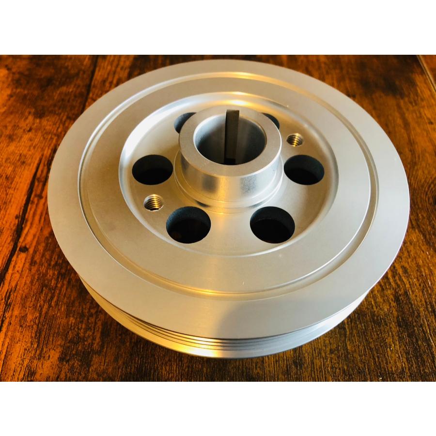 AE86 アルミ クランクプーリー ダブルタイプ 削り出し アルマイト仕上