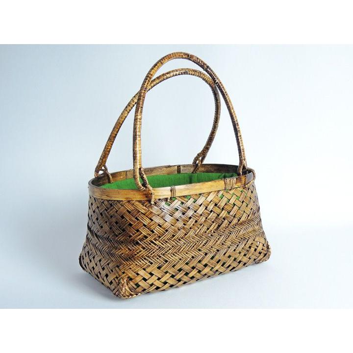 竹すかし編みバッグ 33番 竹かご 竹バッグ かごバッグ マルシェ かご