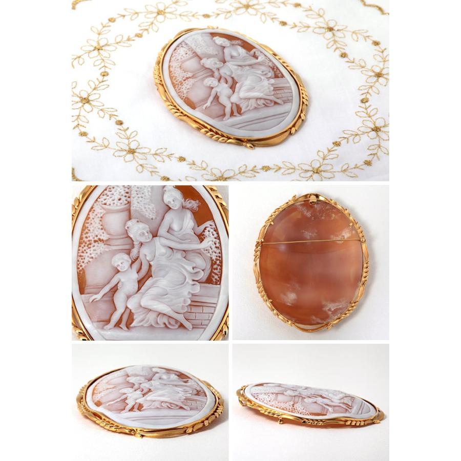 K18 シェルカメオ ブローチ ペンダント : 宝寿堂 Yahoo!店 - 通販