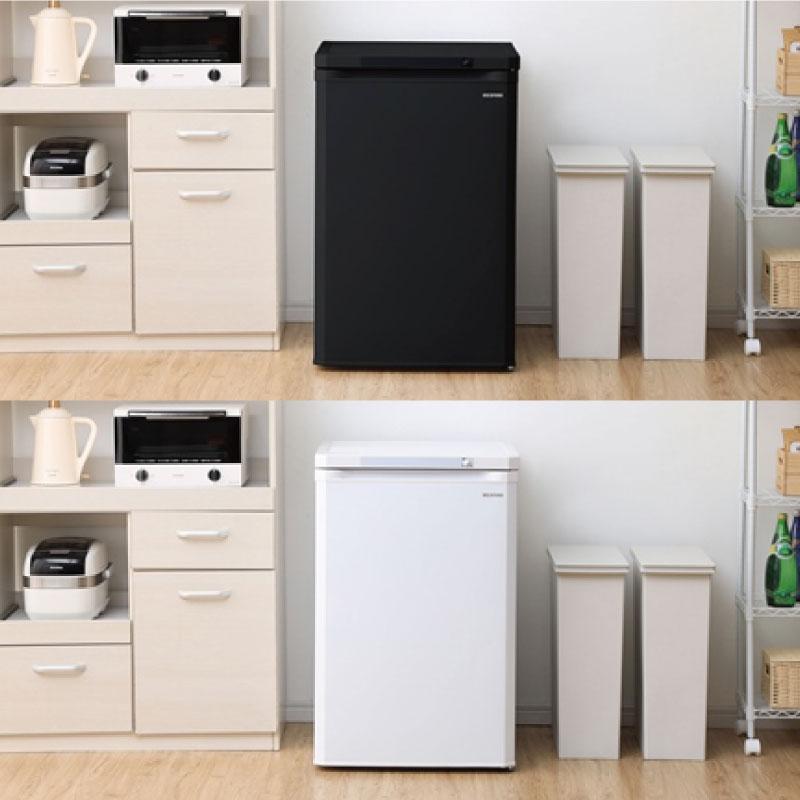 IRIS OHYAMA（アイリスオーヤマ） 冷凍庫 85L IUSD-9B-W 右開き 片開き