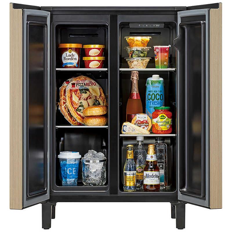 アクア AQUA 冷蔵庫 2ドア 72L フレンチドア(観音開き) 家具冷蔵庫 幅