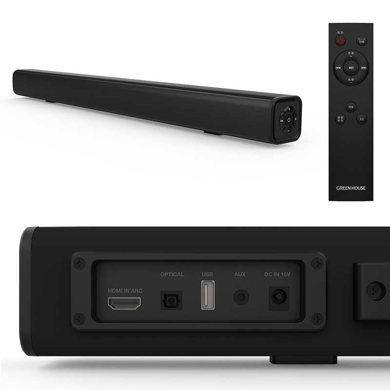 GREEN HOUSE（グリーンハウス） サウンドバー ［2.0ch /Bluetooth対応