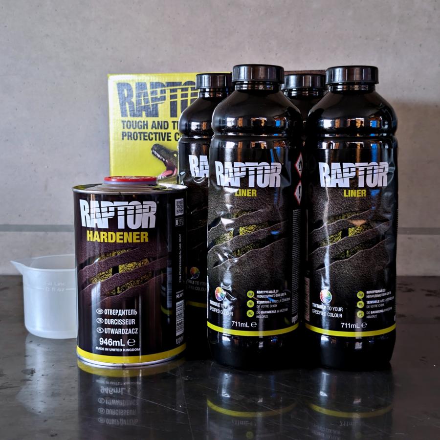 塗料＆硬化剤］ラプターライナー塗料 カラー配合用4Lセット チンタブル