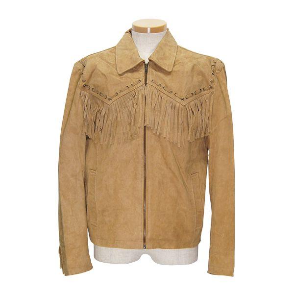 フリンジ付きスエードジャケット FRINGE BOAR SUEDE JACKET メンズ