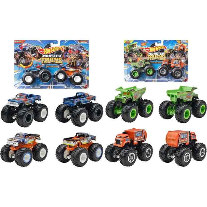 在庫処分品 送料無料 ホットウィール モンスタートラック 1:64 2パック
