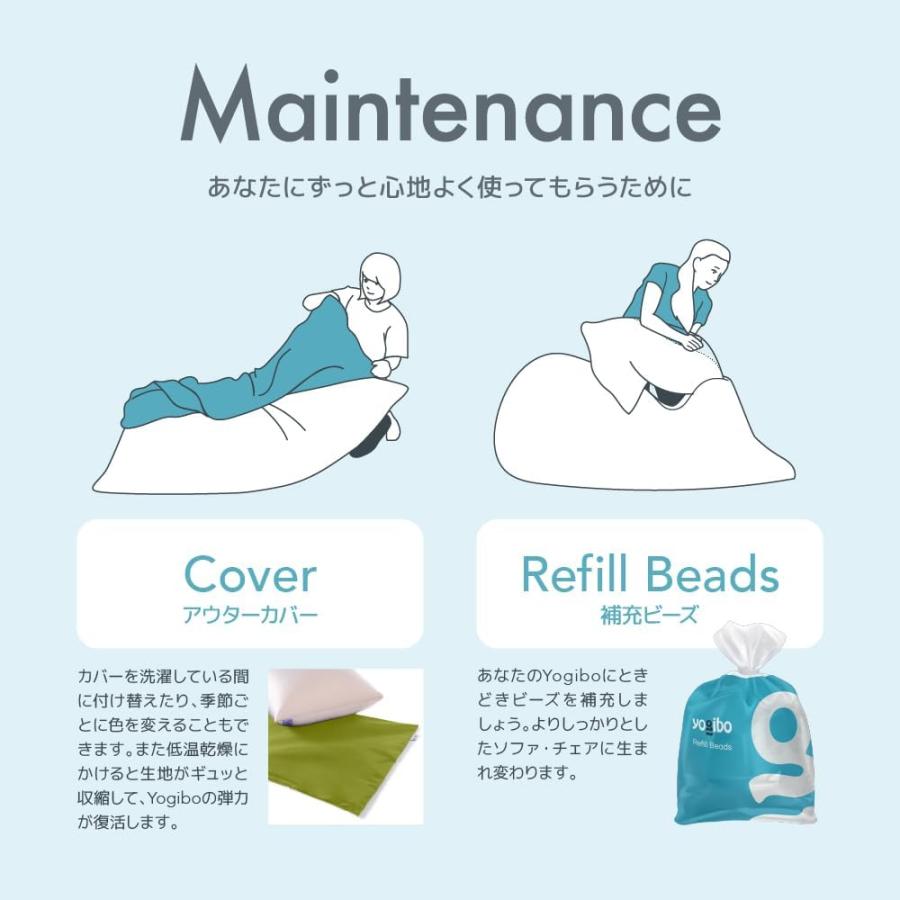 優*駿様 ヨギボーオットマン青➕ライムグリーン交換用カバー 優*駿様