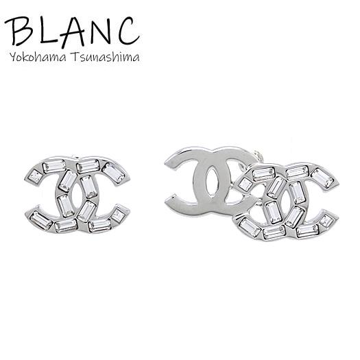 CHANEL（シャネル） ココマーク ラインストーン ピアス メタル