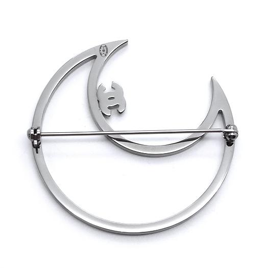 CHANEL（シャネル） ココマーク ラインストーン ムーンブローチ メタル