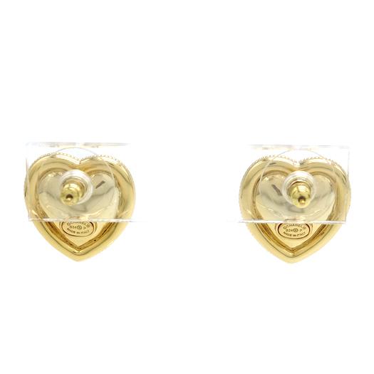 CHANEL（シャネル） ココマーク ラインストーン ハート ピアス メタル