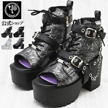 YOSUKE（ヨースケ） 厚底 ブーツサンダル レディース チェーン付き 9.5