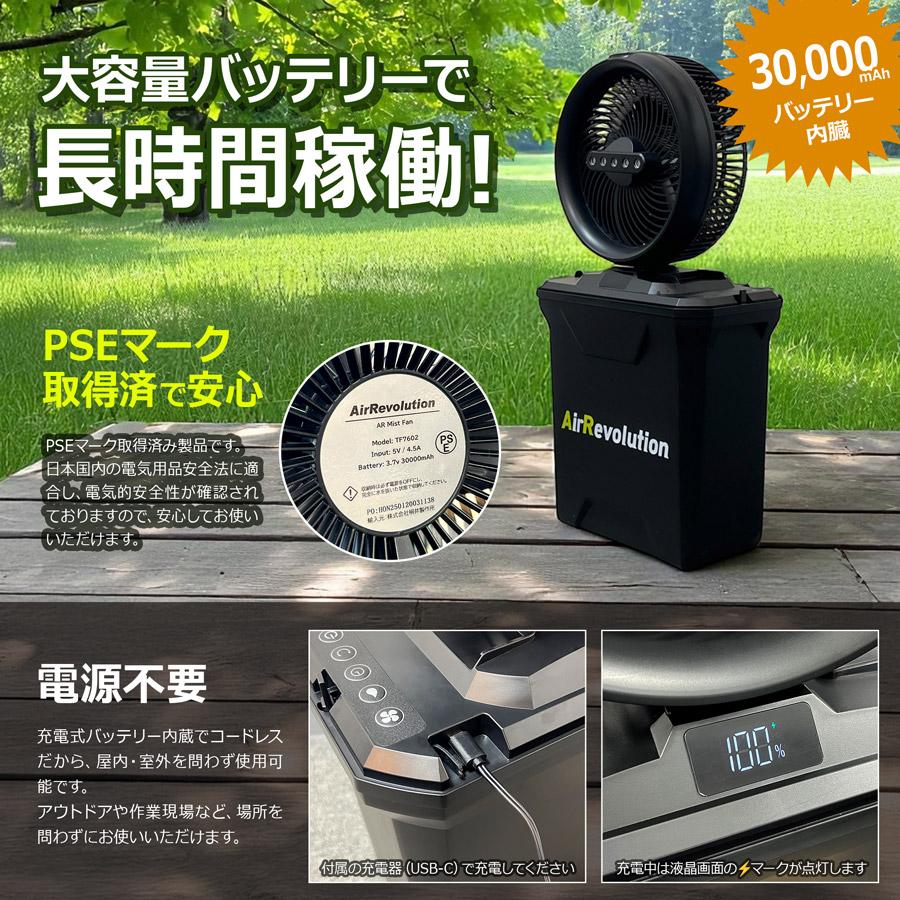 熱中症対策に！ ミストファン ミスト扇風機 屋外 業務用 冷却ファン