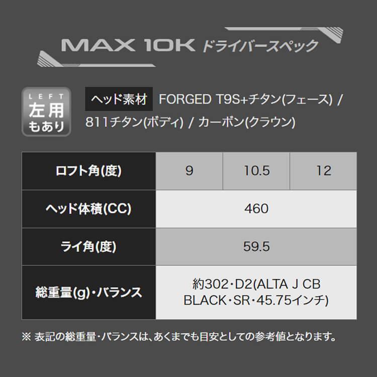 PING（ピン） G430 MAX 10K ドライバー ALTA JCB BLACK