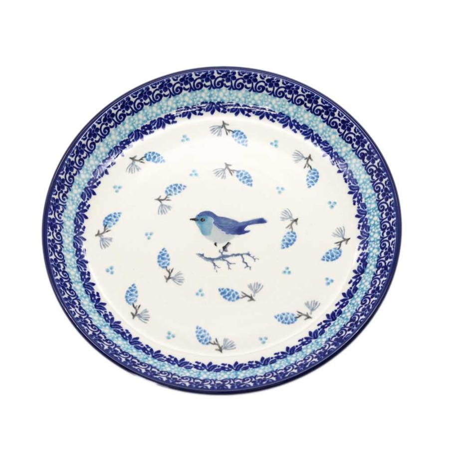 青い鳥と松のデザイン陶器皿 54cm 青い鳥と松のデザイン陶器皿 54cmの