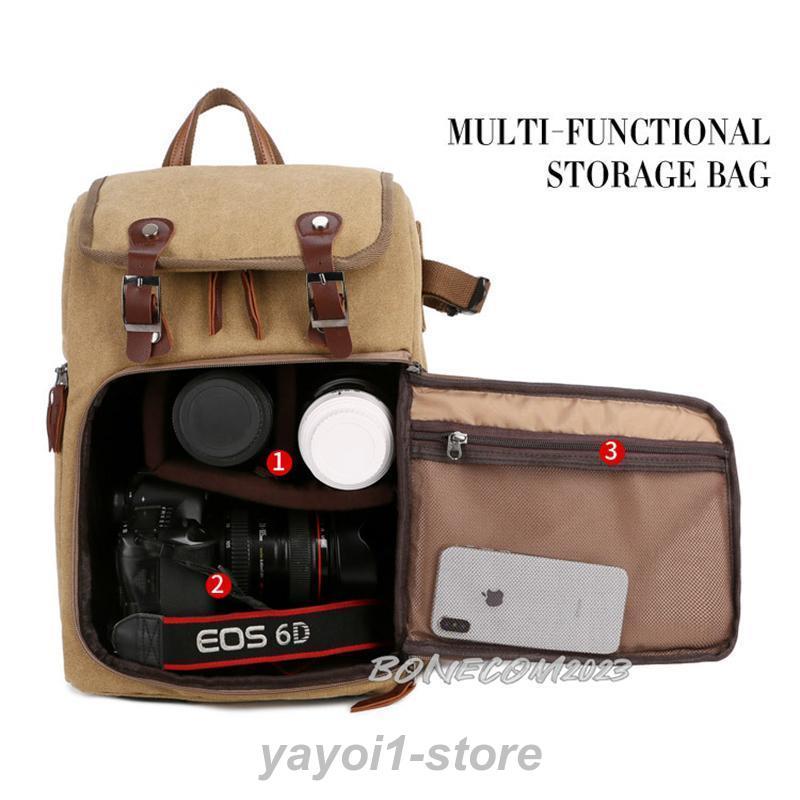 カメラバッグ リュック カスタム仕切り【全3色】 大容量 一眼レフ 三脚