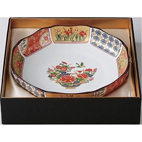 八寸八角盛皿 有田焼 古伊万里金彩 西日本陶器 KG07-05 / 日本製 盛鉢