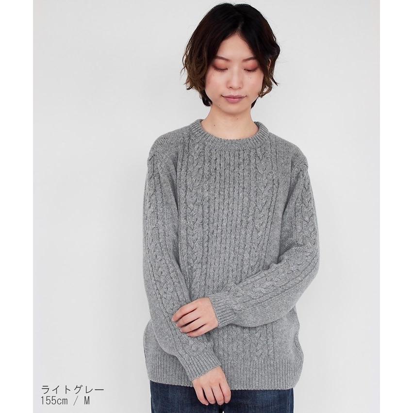 PRODIGAL（プロディガル） カシミヤ 100％ ケーブル柄 セーター クルー