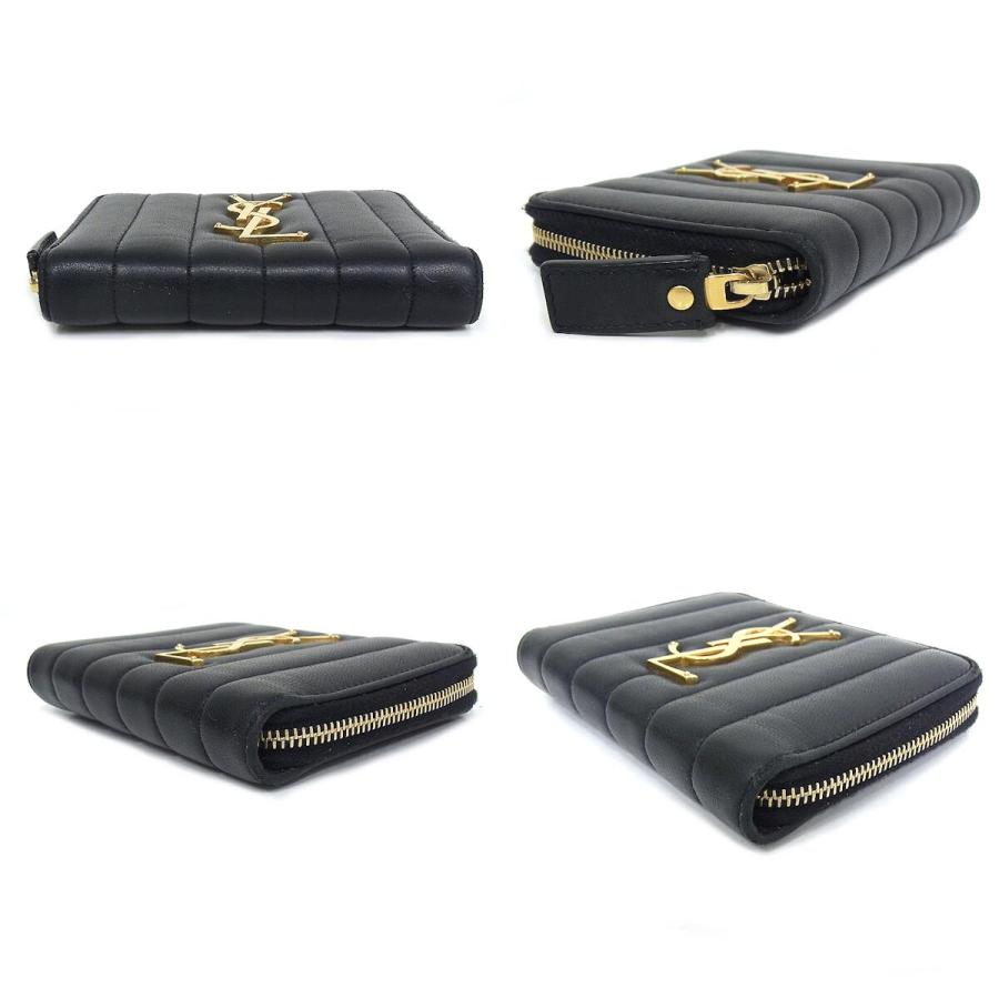 SAINT LAURENT サンローラン YSL ミニラウンドファスナー財布 レザー